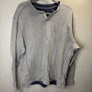 TOMMY BAHAMA Flipshore Abaco Reversible Split Neck Ocean Deep/Gray Men’s Size XL
